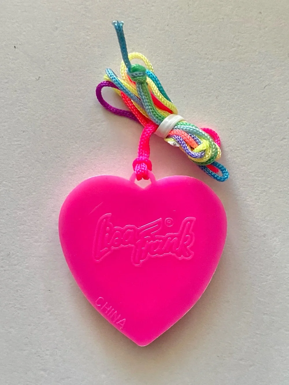 VTG Lisa Frank Markie unicorn pink pill puzzle necklace
